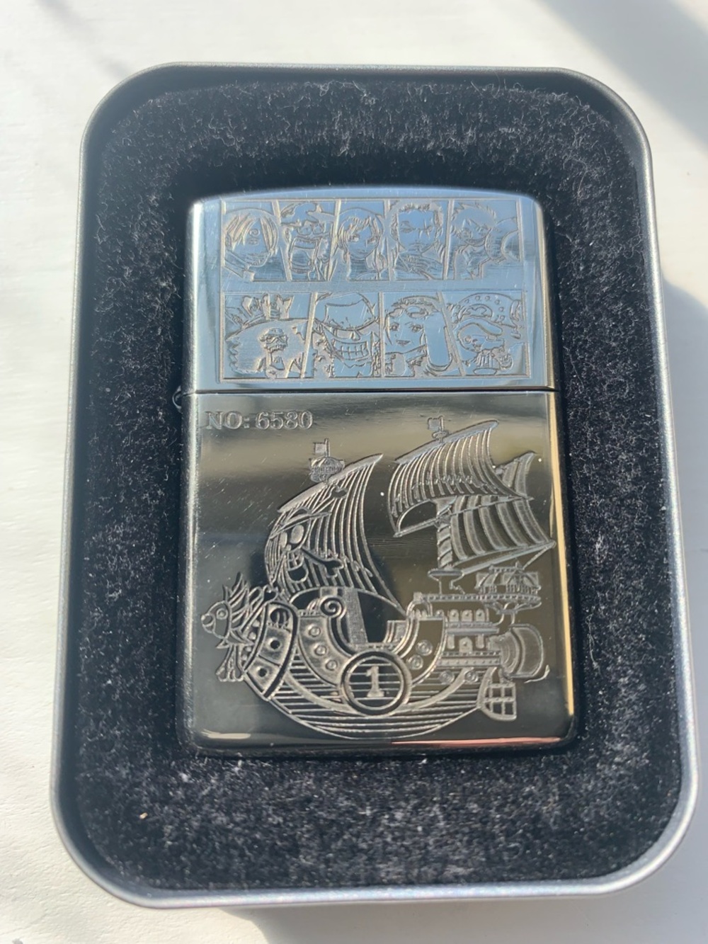 2023 ZIPPO Armor Solid Sterling Silver “ONE PIECE: Thousand Sunny And Crew”